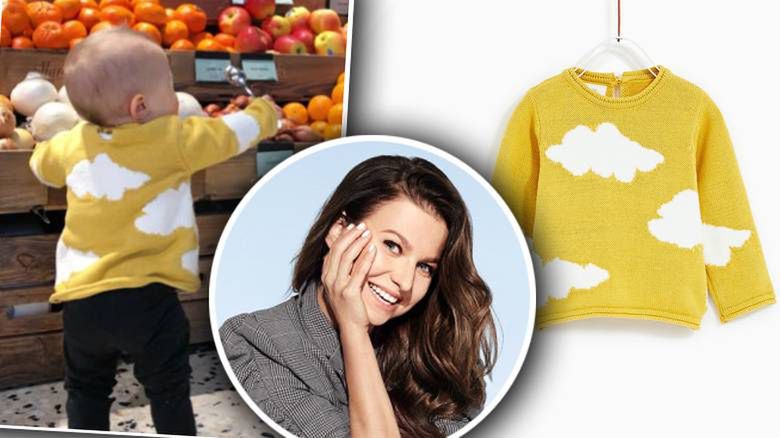 Klara Lewandowska w żółtym sweterku w chmurki

Zara - 79,90