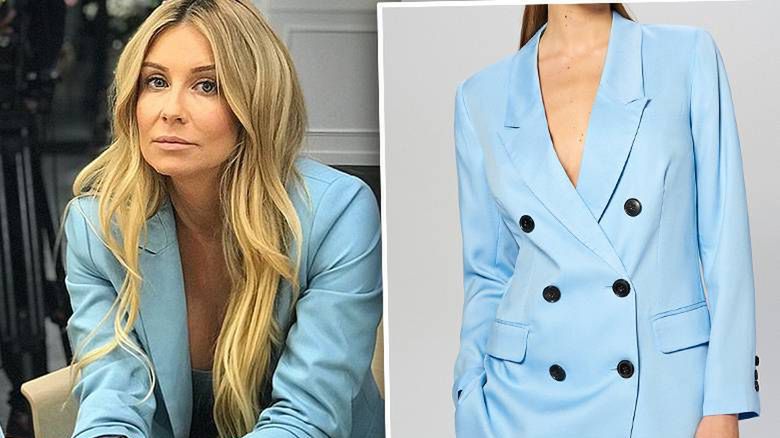 Małgorzata Rozenek w błękitnej marynarce