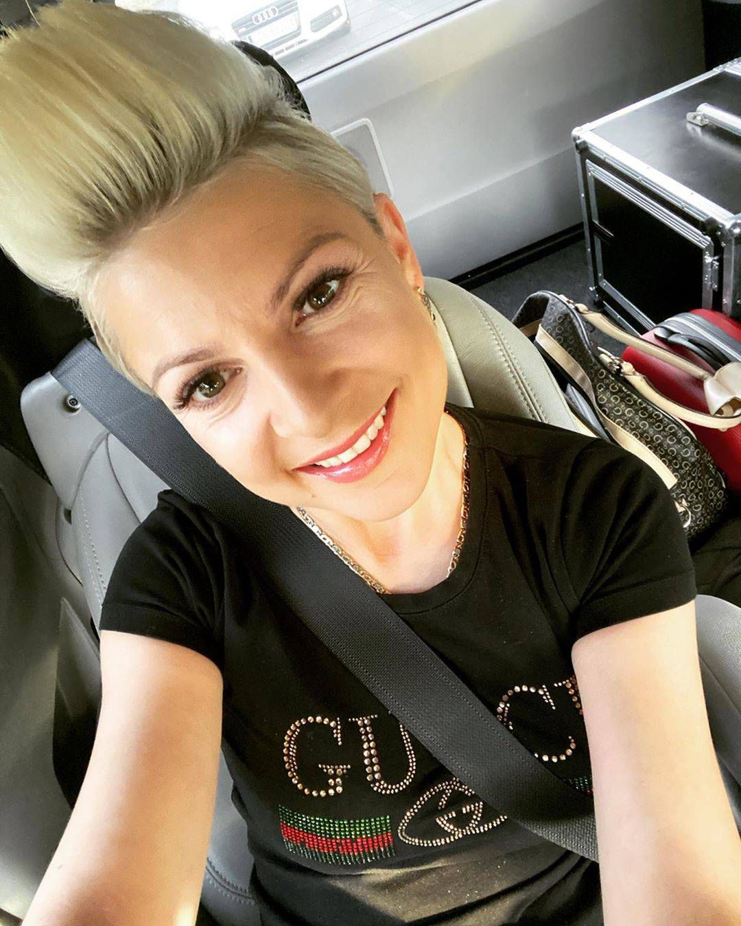 Magda Narożna w koszulce Gucci
