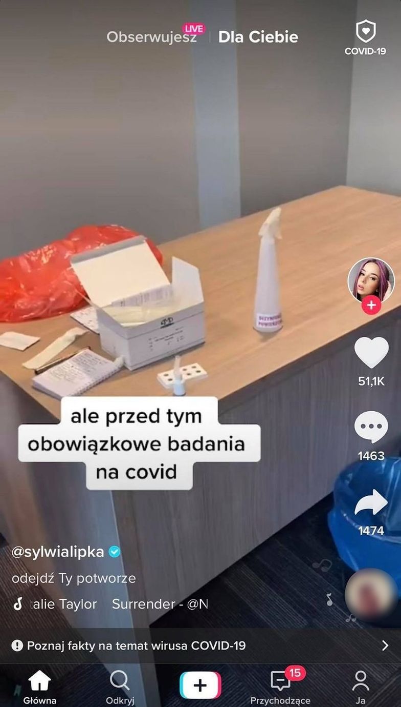 Sylwia Lipka badanie na COVID-19