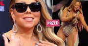 Wielkie piersi niemal rozerwały obcisłą sukienkę Mariah Carey. Odchudzona gwiazda kipi seksapilem