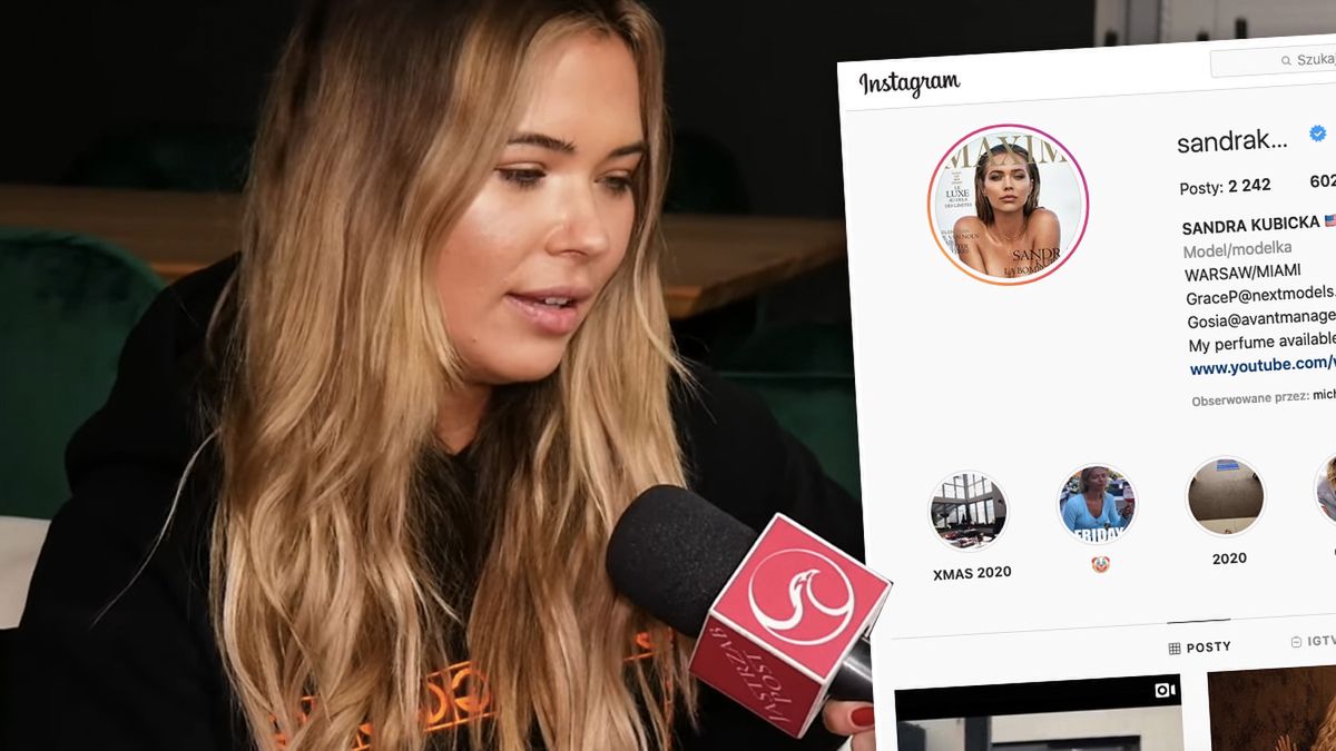 Sandra Kubicka o Instagramie