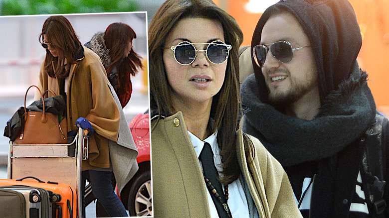 Edyta Górniak i Baron na lotnisku