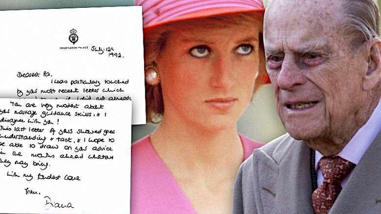 Księżna Diana, listy do księcia Filipa