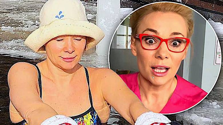 Sonia Bohosiewicz w lodowatej wodzie