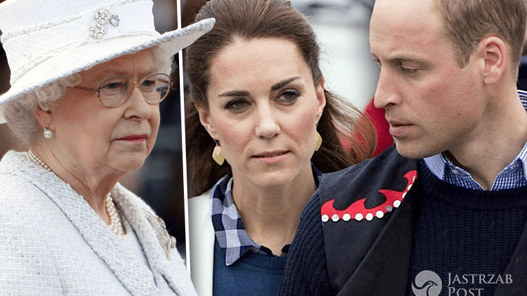 Księżna Kate, książę William, królowa Elżbieta II