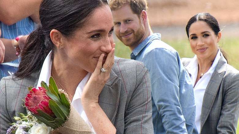 Meghan Markle i książę Harry na spotkaniu z dziećmi w Dubho
