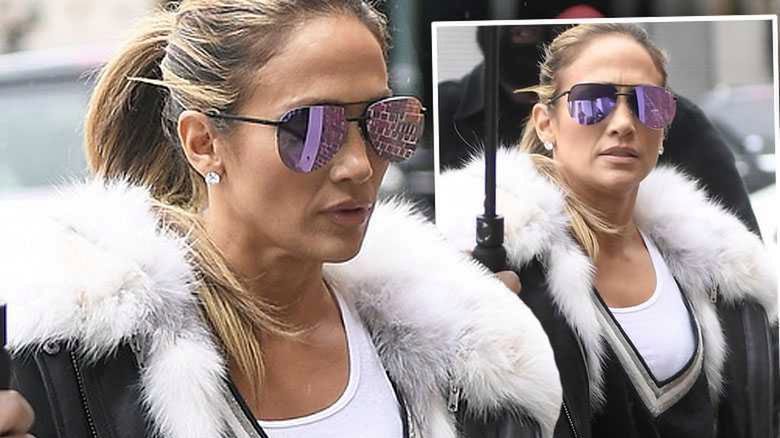 Jennifer Lopez w drodze na sesję zdjęciową