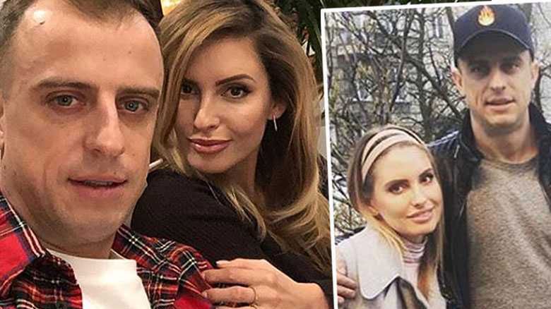 Kamil Grosicki i Dominika Grosicka z dziećmi