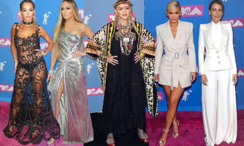 Odlotowe kreacje gwiazd na MTV VMA 2018: Madonna, Kylie Jenner, Rita Ora, Blake Lively, Jennifer Lopez