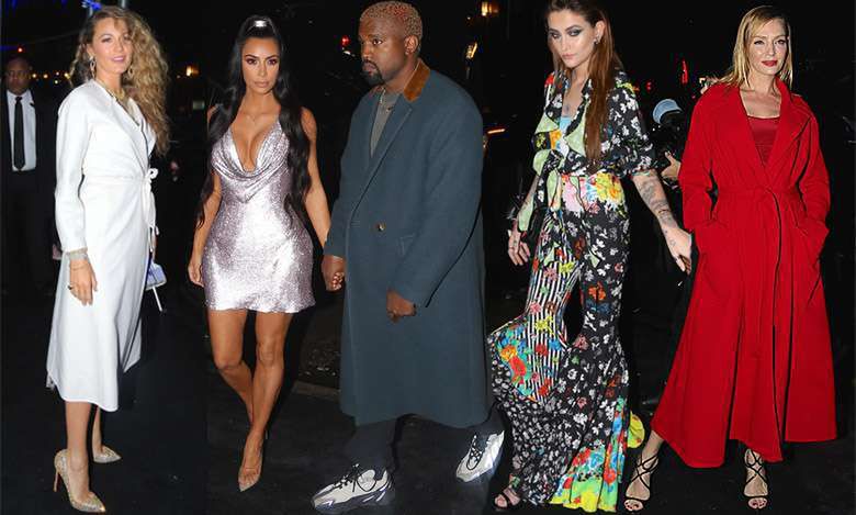 Stado VIP-ów na pokazie Versace: Blake Lively, Kim Kardashian, Kanye West, Uma Thurman, Paris Jackson