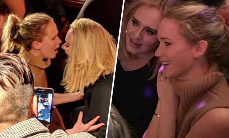Podchmielona Adele w towarzystwie Jennifer Lawrence narobiła zamieszania w klubie dla gejów! [WIDEO]