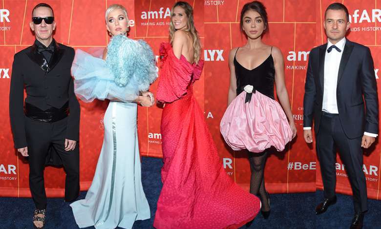 Plejada gwiazd na gali fundacji amfAR 2018: Orlando Bloom, Katy Perry, Heidi Klum, Jeremy Scott, Sarah Hyland