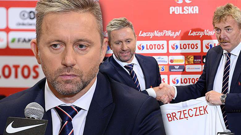 Jerzy Brzęczek i Zbigniew Boniek na konferencji prasowej