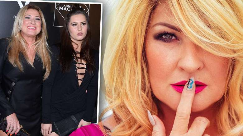 Beata Kozidrak na starym zdjęciu z córką