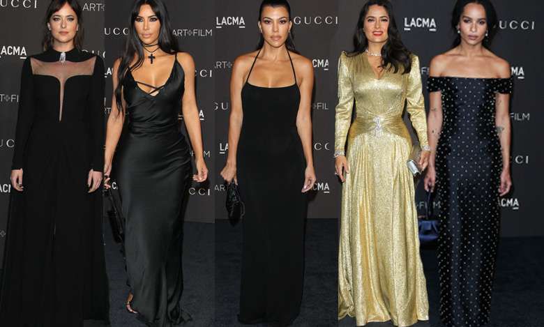 Plejada gwiazd na gali LACMA 2018: Kim Kardashian, Zoe Kravitz, Kourtney Kardashian, Salma Hayek, Dakota Johnson