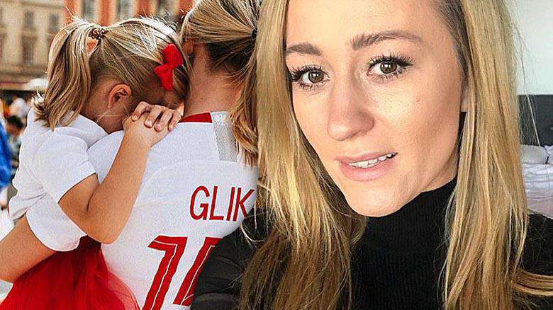 Marta Glik z córką kibicuje polskiej reprezentacji w meczu Polska-Japonia