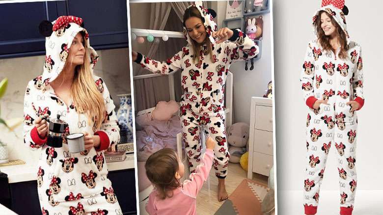Małgorzata Rozenek piżama Myszka Miki