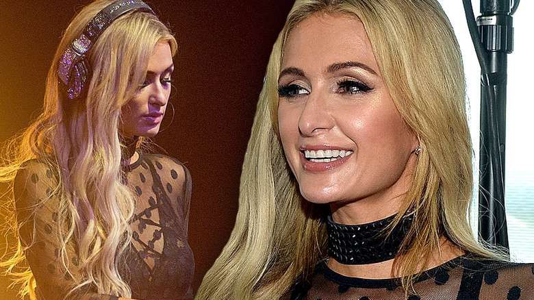 Paris Hilton w przezroczystej sukience