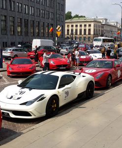 Inwazja Ferrari w centrum Warszawy