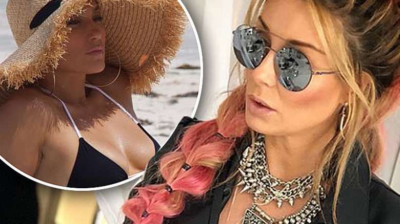 Jennifer Lopez w bikini na plaży