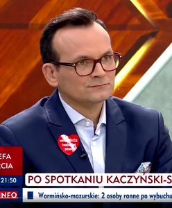 Gość TVP Info miał serduszko WOŚP. Tym razem nie zniknęło