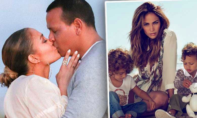 Jennifer Lopez i Alex Rodriguez z dziećmi