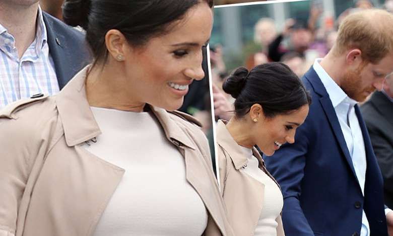 Meghan Markle z dumą podtrzymywała ciążowy brzuszek w Nowej Zelandii. Obcisła sukienka świetnie go podkreśliła!