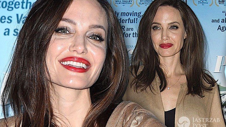 Angelina Jolie kaszmirowy płaszcz