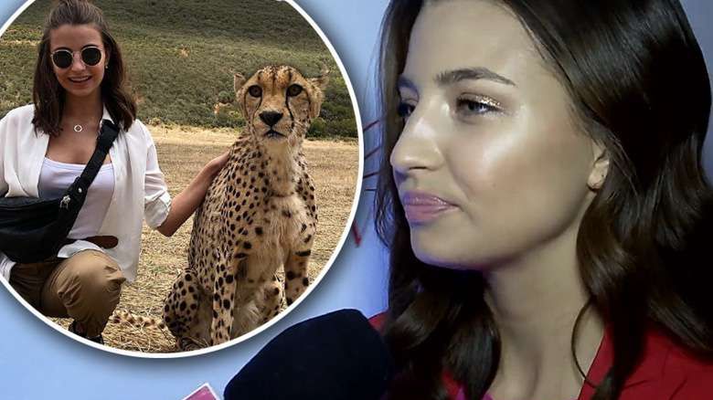 Julia Wieniawa z gepardem