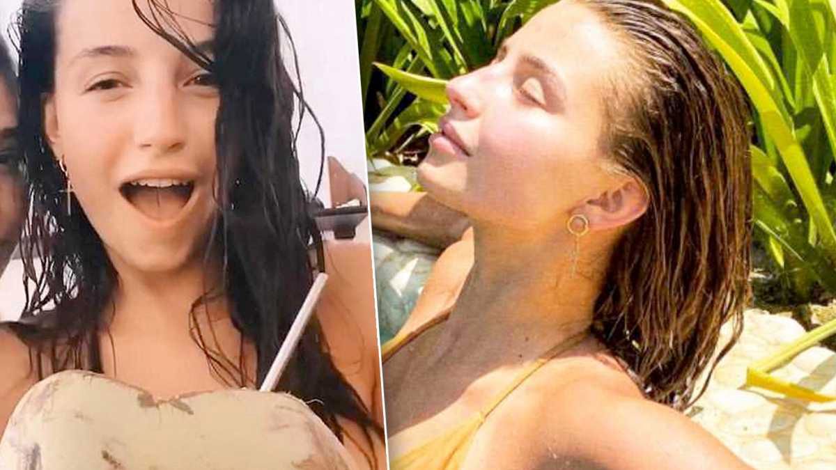 Mokra Julia Wieniawa w cielistym bikini rozpaliła cały internet! Na plaży na Bali nie było piękniejszej! A poleciała tam z gwiazdą "Top Model"