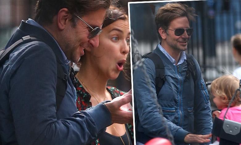 Co za uroczy widok! Irina Shayk i Bradley Cooper wymieniają czułe spojrzenia na ulicy. Jest i mała Lea!