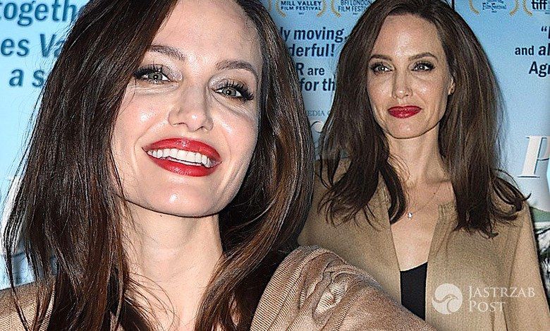 Angelina Jolie kaszmirowy płaszcz