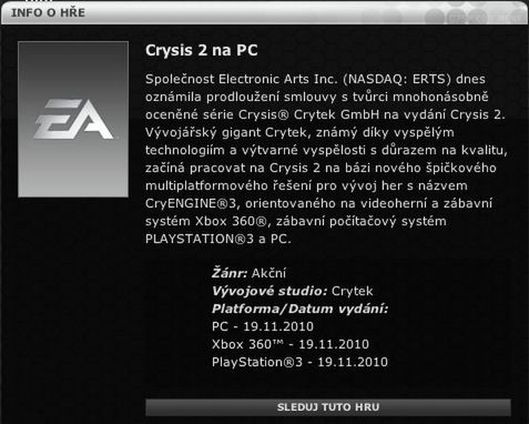 Crysis 2 19 listopada?