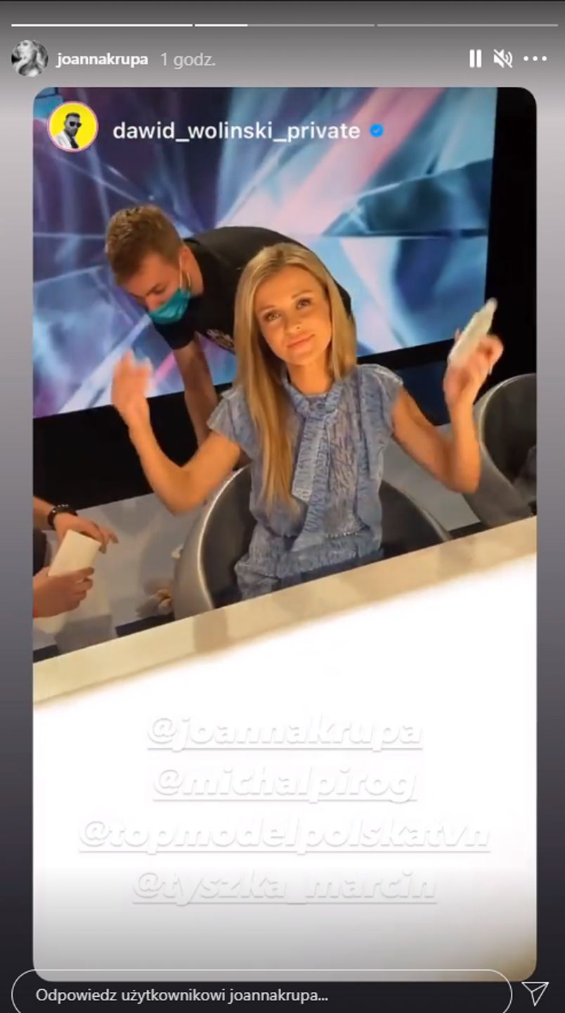 Joanna Krupa na planie Top Model 10