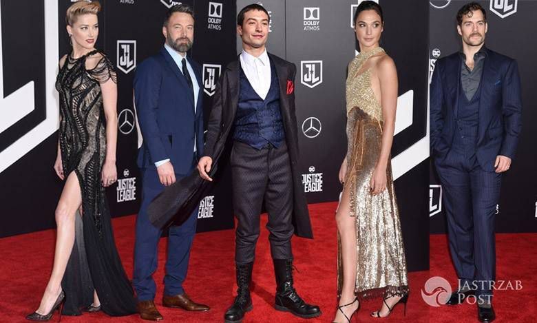 Gwiazdy na premierze "Ligi Sprawiedliwości": Gal Gadot, Ben Affleck, Henry Cavill, Ezra Miller Amber Heard