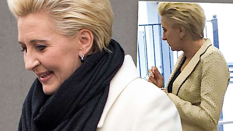 Agata Duda w szpitalu. Stylizacja