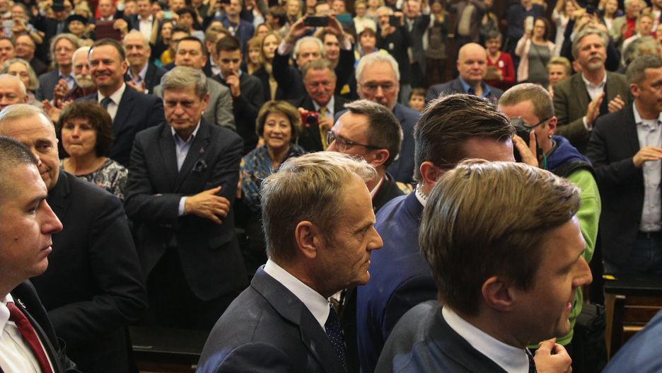 Donald Tusk "bisował" dla osób, które nie zmieściły się w auli UW