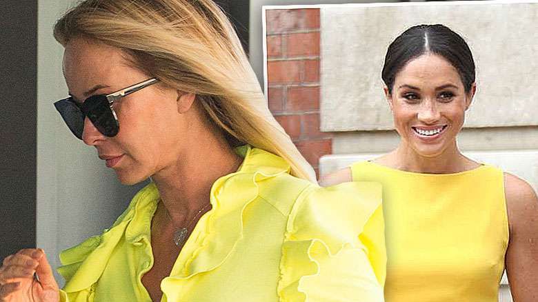 Joanna Przetakiewicz w żółtej sukience bez stanika