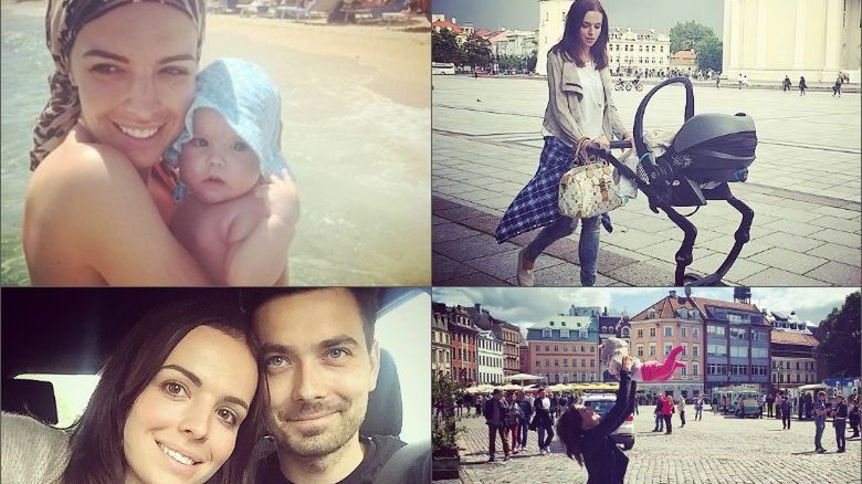 Anna Wendzikowska na wakacjach z córką