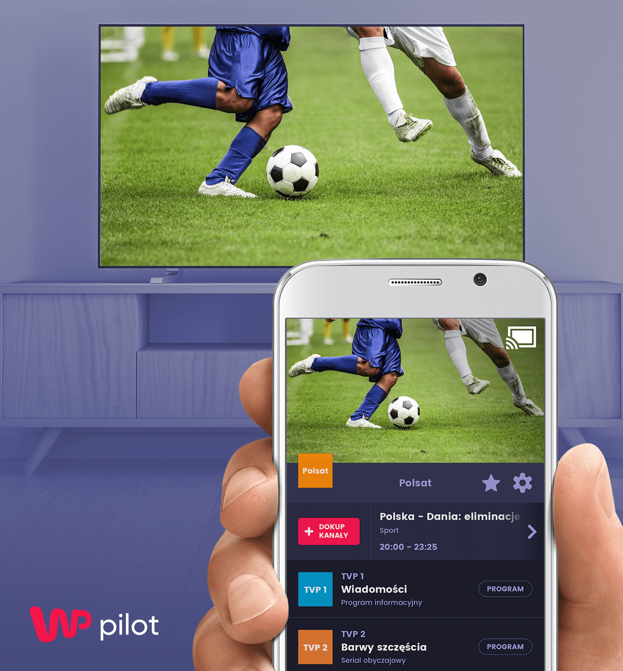 Już jest nowa funkcja aplikacji mobilnej Telewizji WP. Prześlij obraz bezpośrednio do telewizora