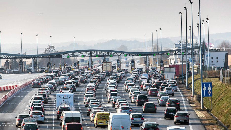 Bramki na autostradzie A4 w kierunku Katowic
