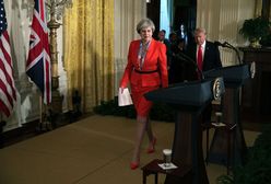 Theresa May na spotkaniu z Donaldem Trumpem