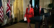 Theresa May na spotkaniu z Donaldem Trumpem