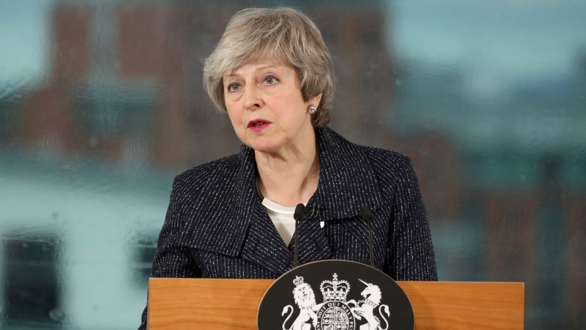 Theresa May, premier Wielkiej Brytanii podczas wizyty w Belfaście