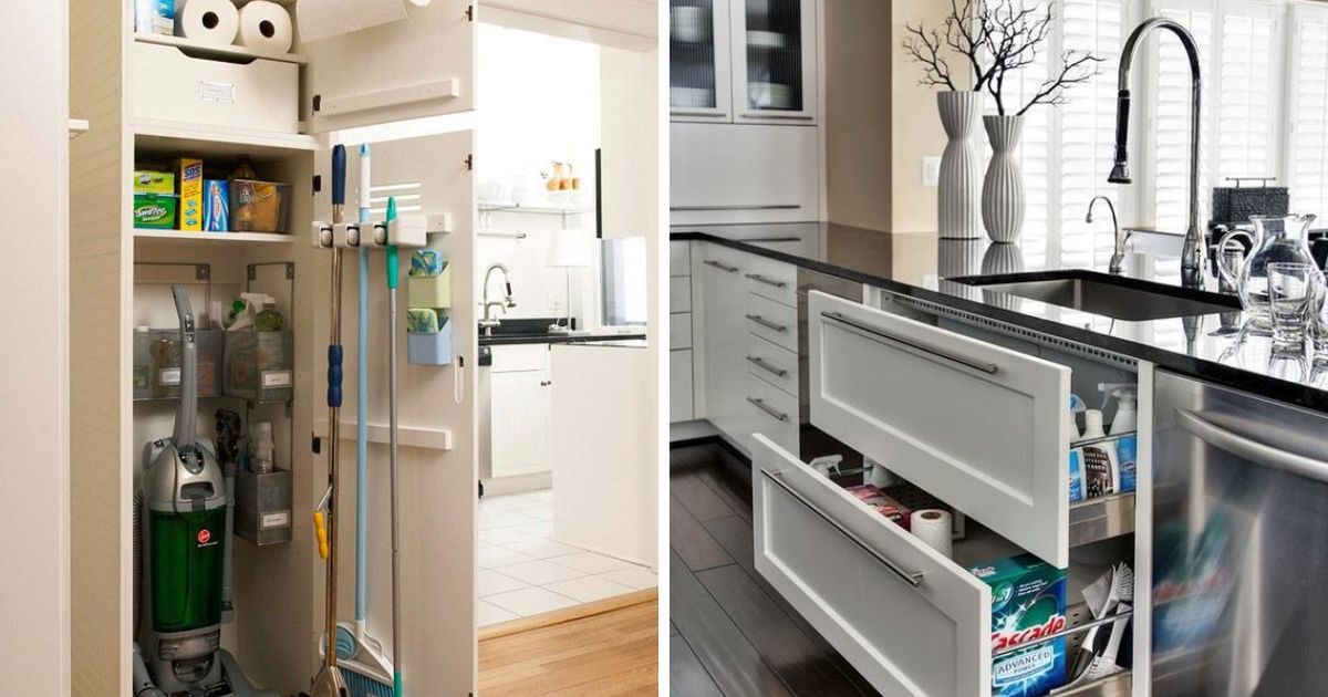 Zestaw do sprzątania kuchni w jednym miejscu