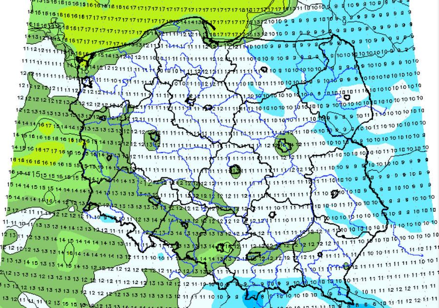 Piątek wieczór - fala chłodu ogarnia praktycznie cała Polskę. 