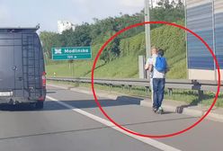 Rajd po drodze ekspresowej... na hulajnodze