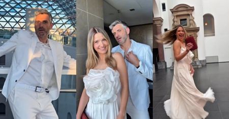 Joanna Koroniewska i Maciej pozują w ślubnych kreacjach. "Dowbor proponuje odnowienie przysięgi małżeńskiej" (ZDJĘCIA)