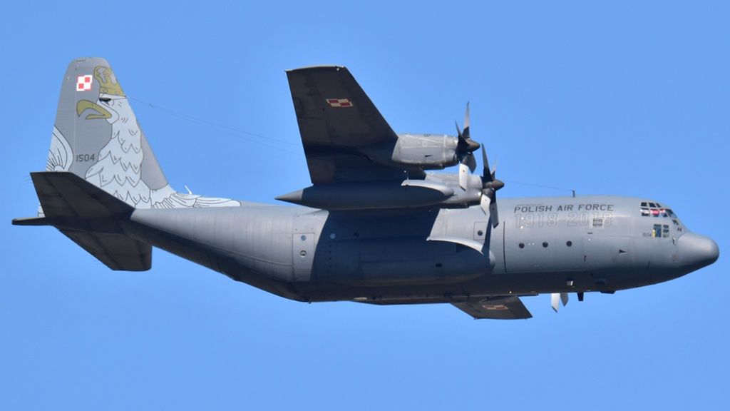 Polski C-130 w malowaniu z okazji stulecia Sił powietrznych RP